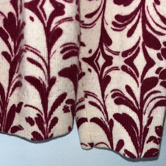 Tory Burch V-Neck Cardigan Sweater 100% Merano Wool Sz Small Hidden Buttons - Picture 8 of 10